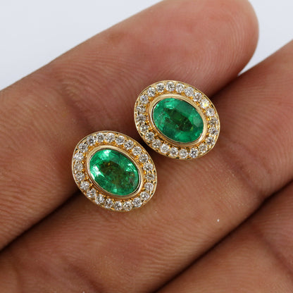 Halo Style Earring 14K Gold