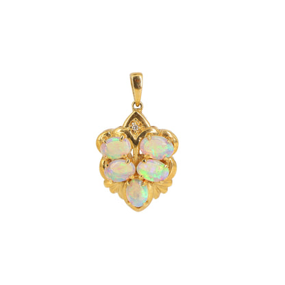 Yellow Opal Pendant 18K Gold