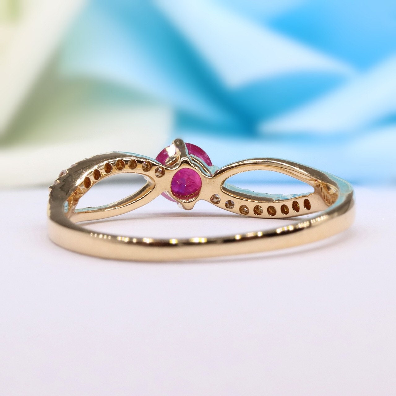 Yellow Beautiful Handcrafted Ring 14K Gold