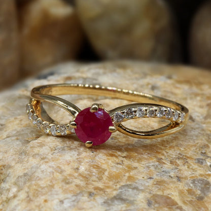 Yellow Beautiful Handcrafted Ring 14K Gold