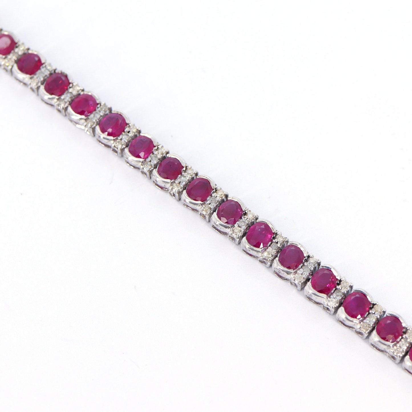 Ruby Cubic Zircon Bracelet Silver