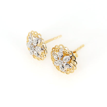 Yellow Disc Earring 14K Gold