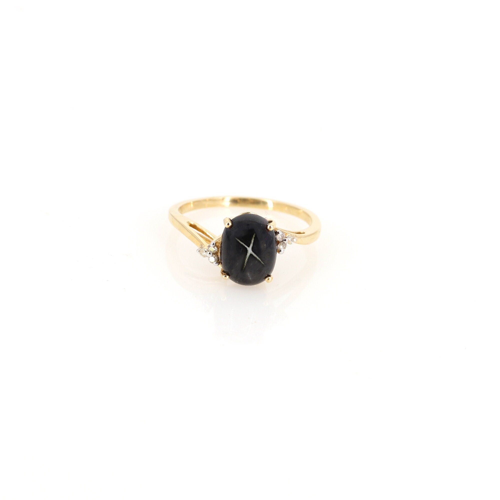 4Rays Black Star Ring 14K Gold