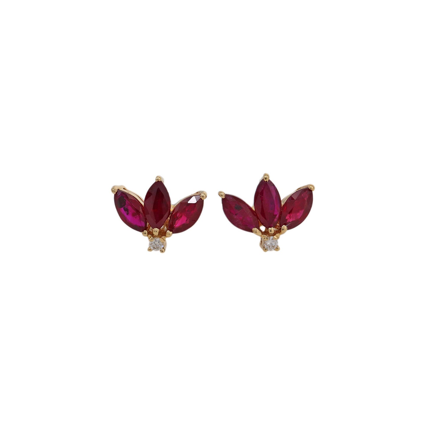 Ruby Lotus Earring