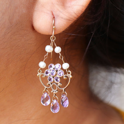 Chandalier 9K Yellow Earring Gold