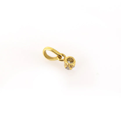 Tiny Solitaire Pendant 14K Gold