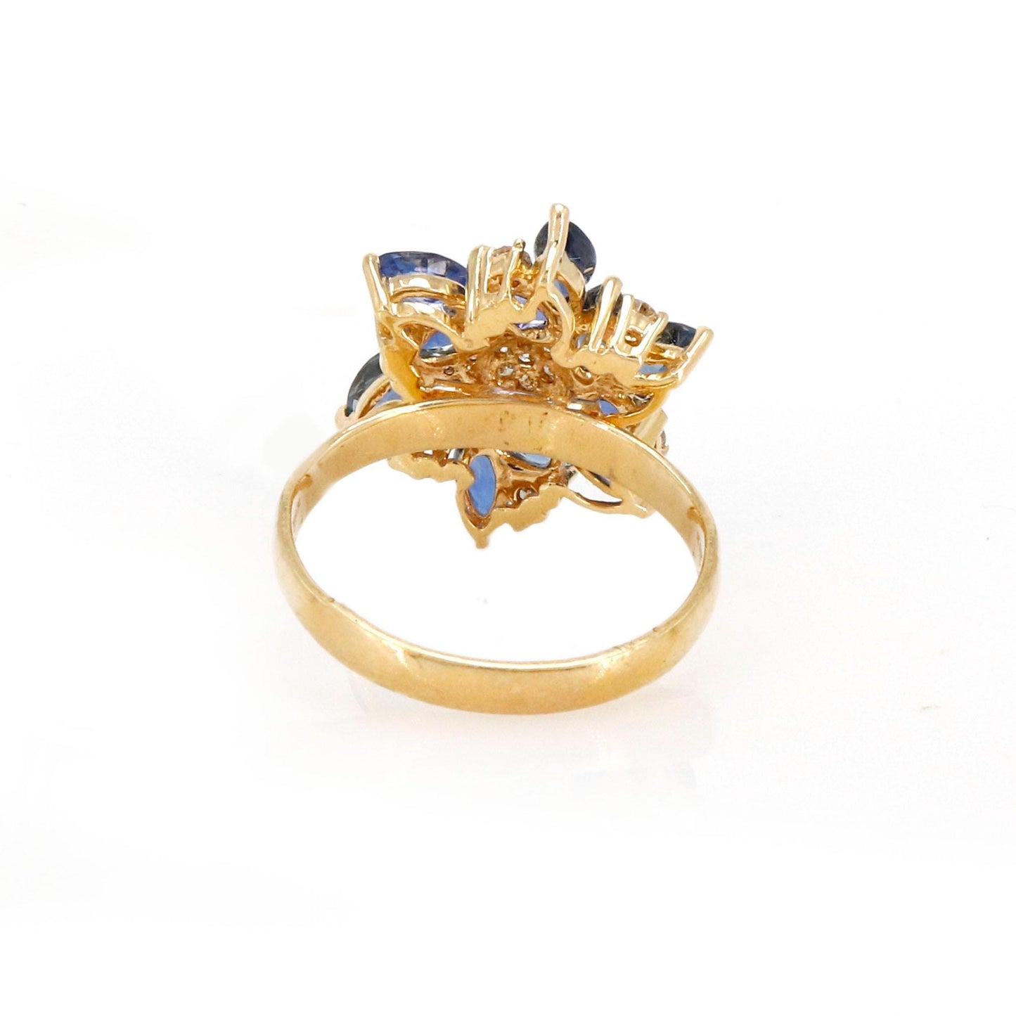 Sapphire & Yellow Ring 14K Gold