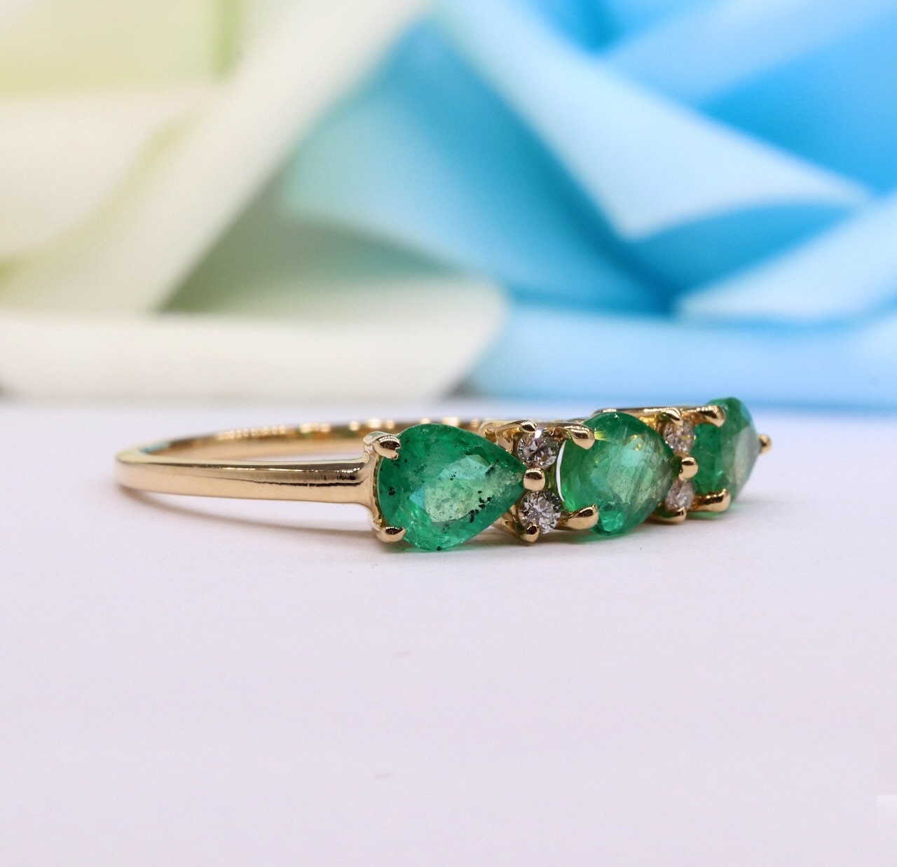 Emerald Ring 14K Gold