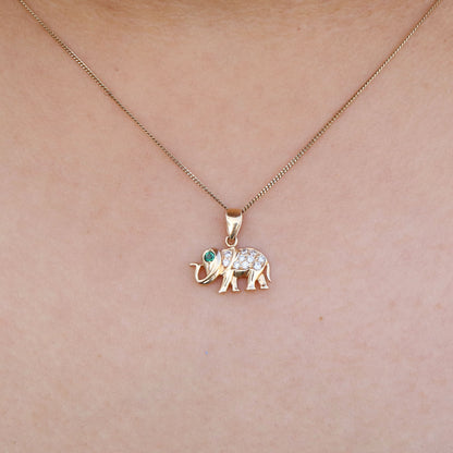Elephant Pendant 14K Gold