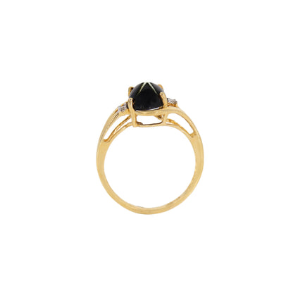 Black Star Ring 14K Gold