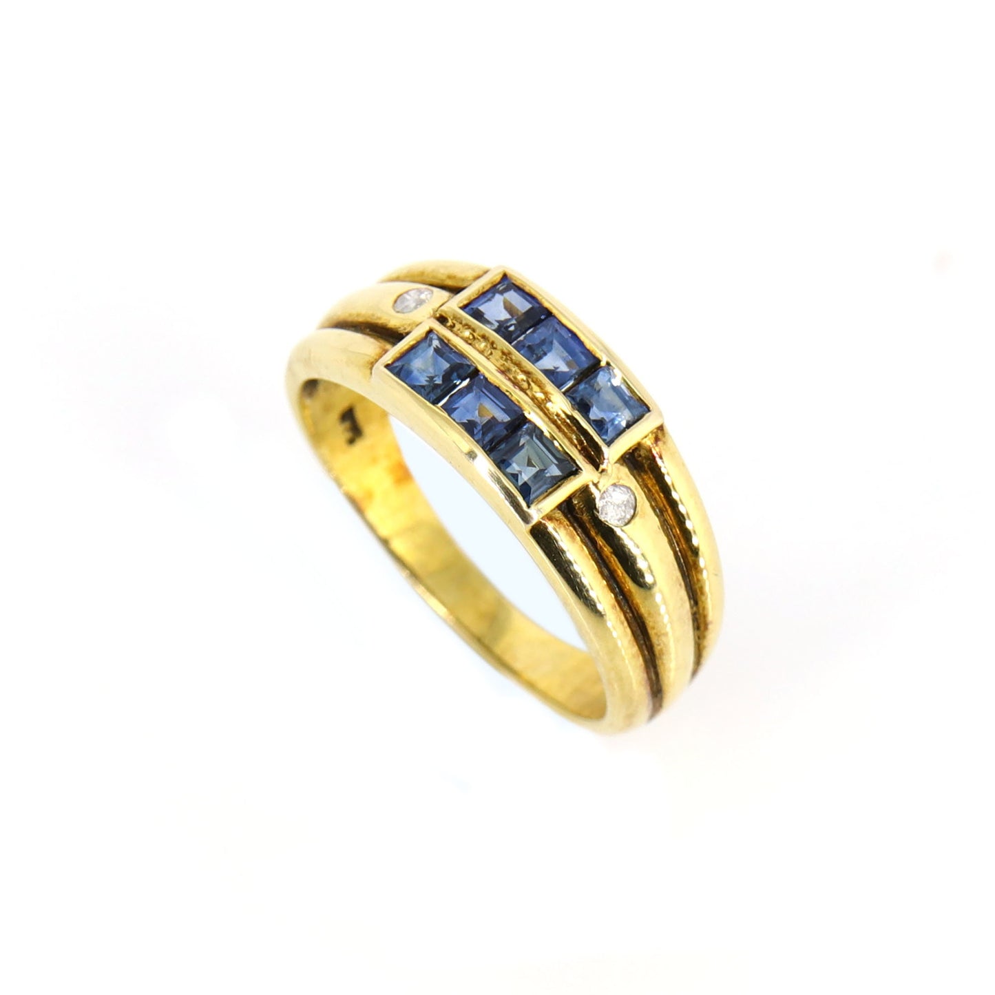 Vintage 9Ct 9K Yellow Sapphire Gypsy Ring Gold