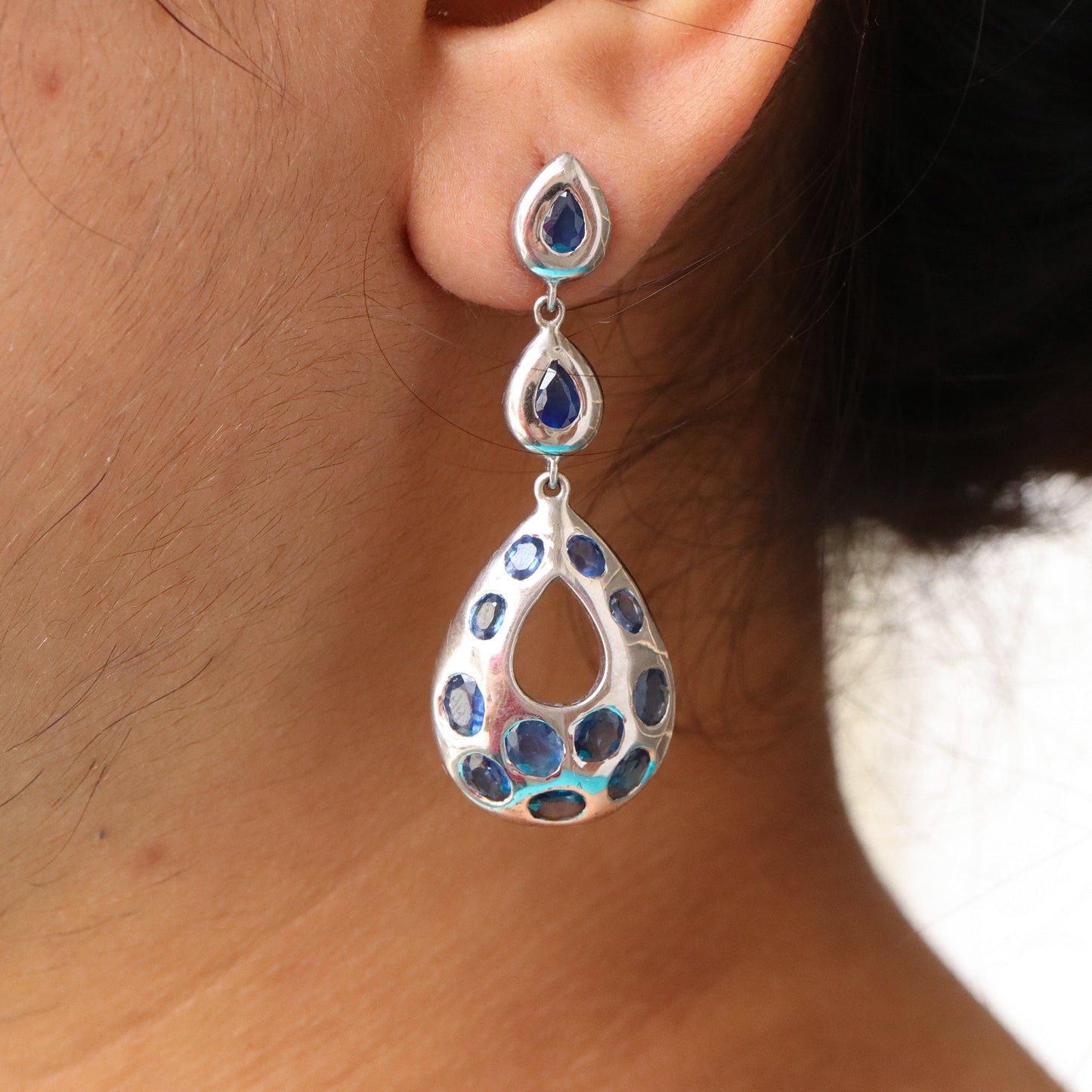 Blue Sapphire Earring