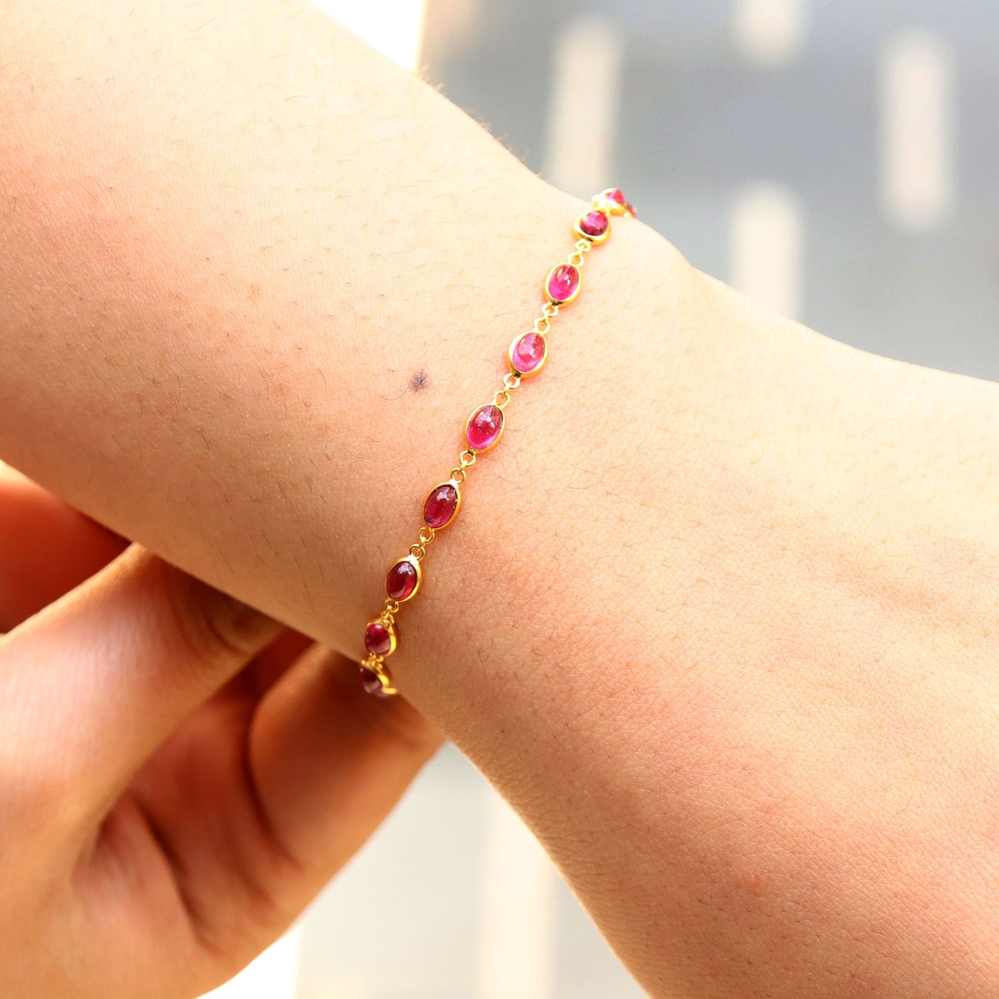Yellow Ruby Bracelet 18K Gold