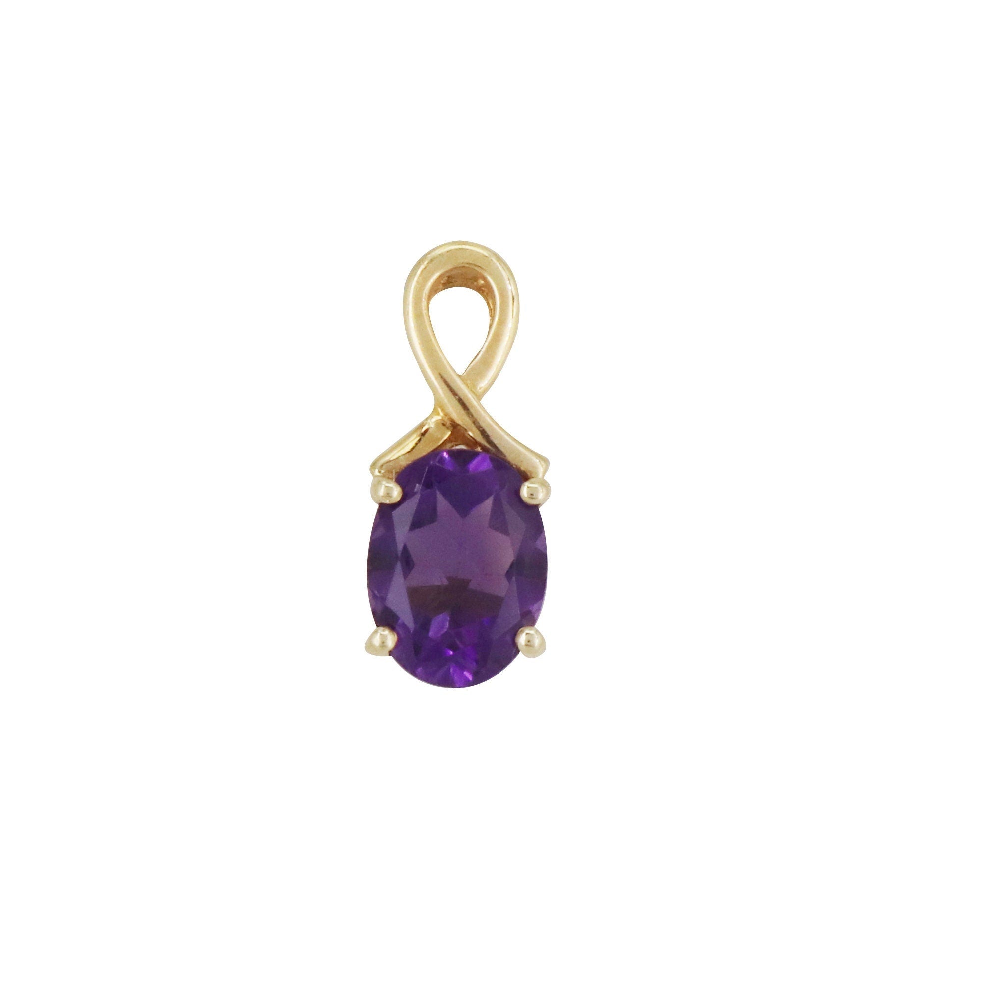 Amethyst Necklace 14K Gold