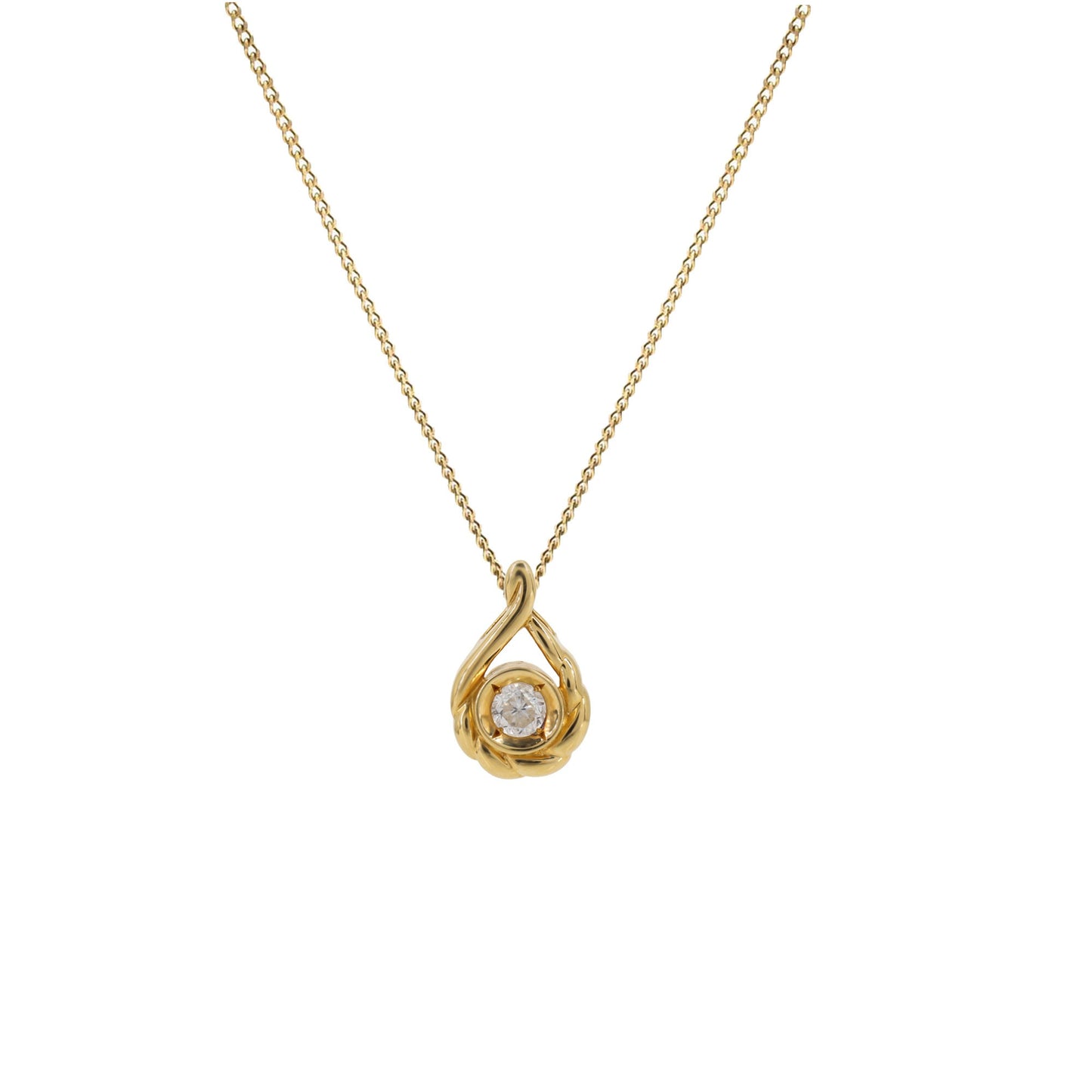 Petite Round Charm Pendant 18K Gold