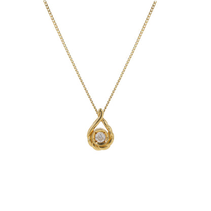 Petite Round Charm Pendant 18K Gold