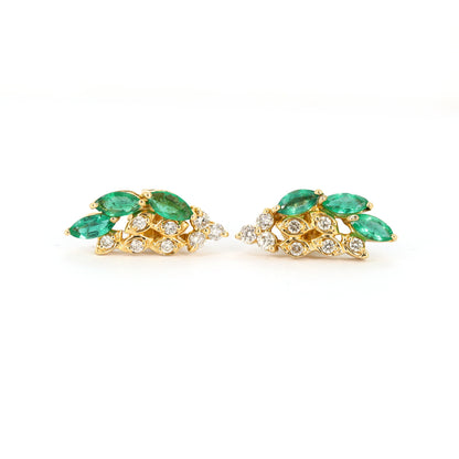 Unique Design Yellow Earring 14K Gold
