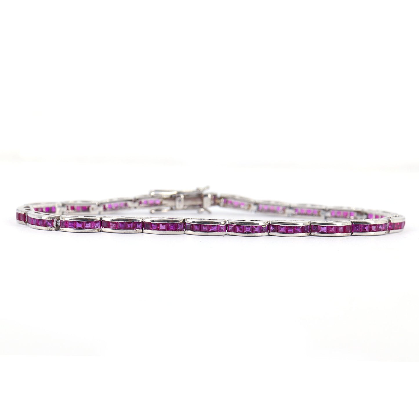 Ruby Gemstone Bracelet Silver