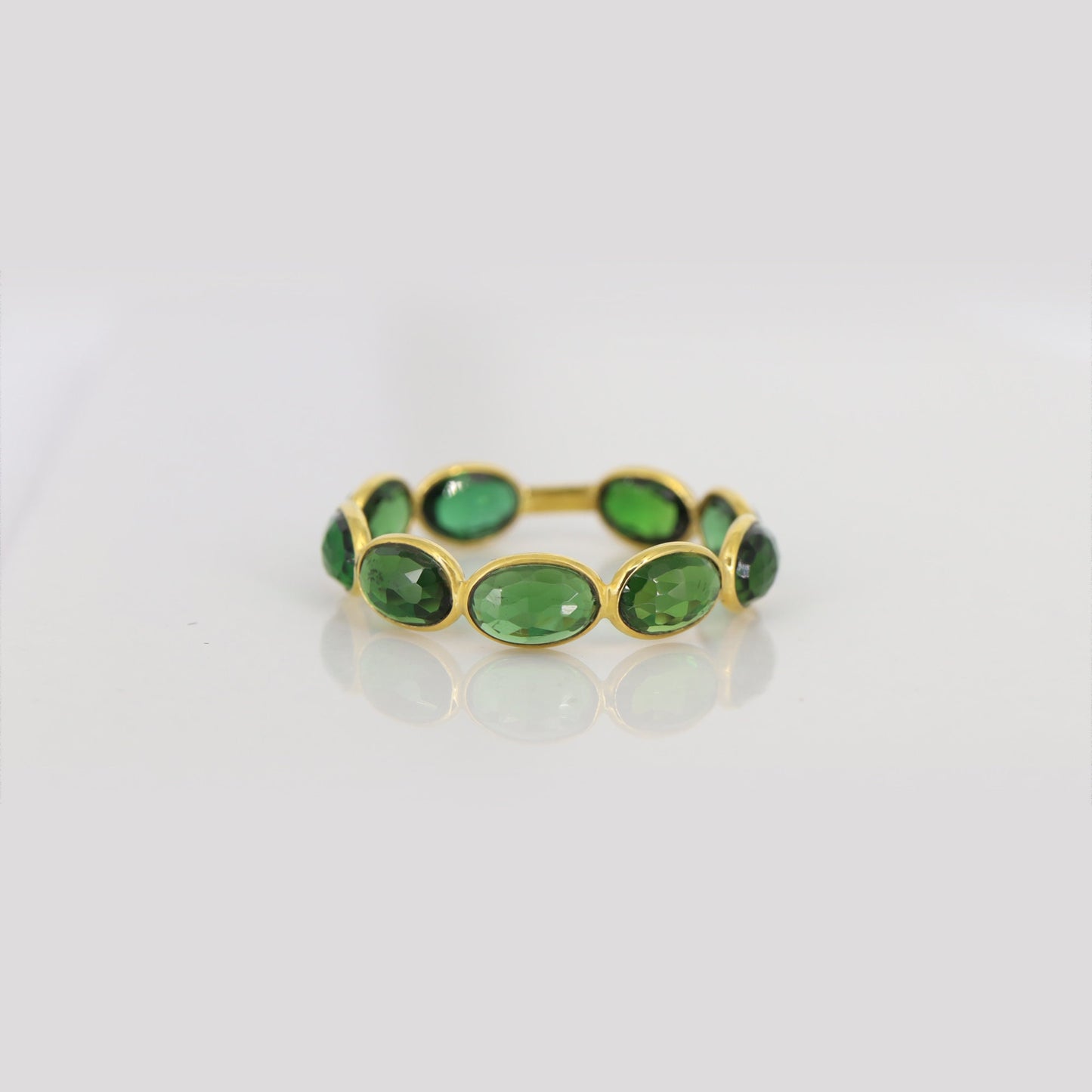 Bezel Chrome Tourmaline Ring 18K Gold