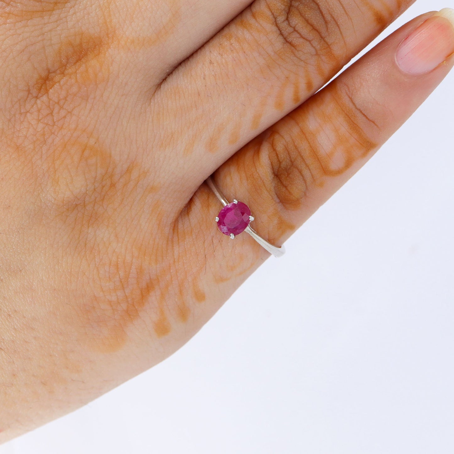Ruby Ring Silver