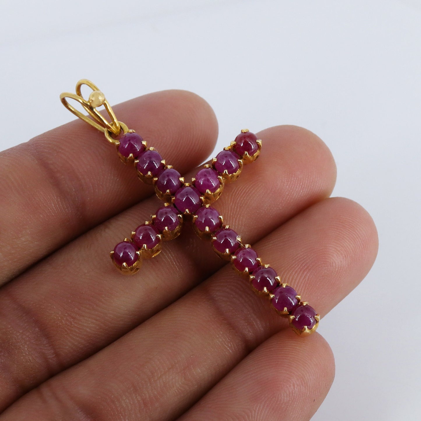 Handmade Cross Pendant 18K Gold