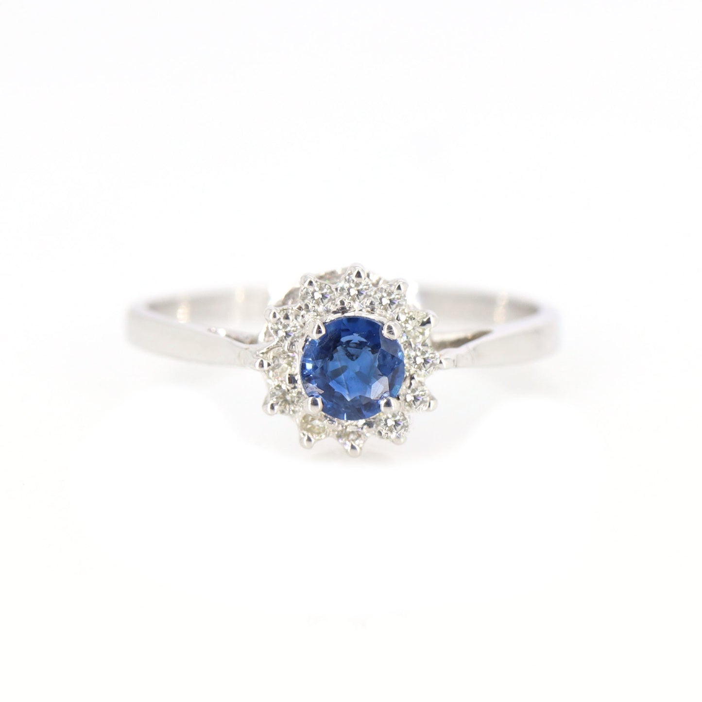 Blue Sapphire Jewelry White Jewelry Blue Sapphire Earring 18K Gold