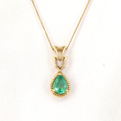 Emerald Pendant 14K Gold