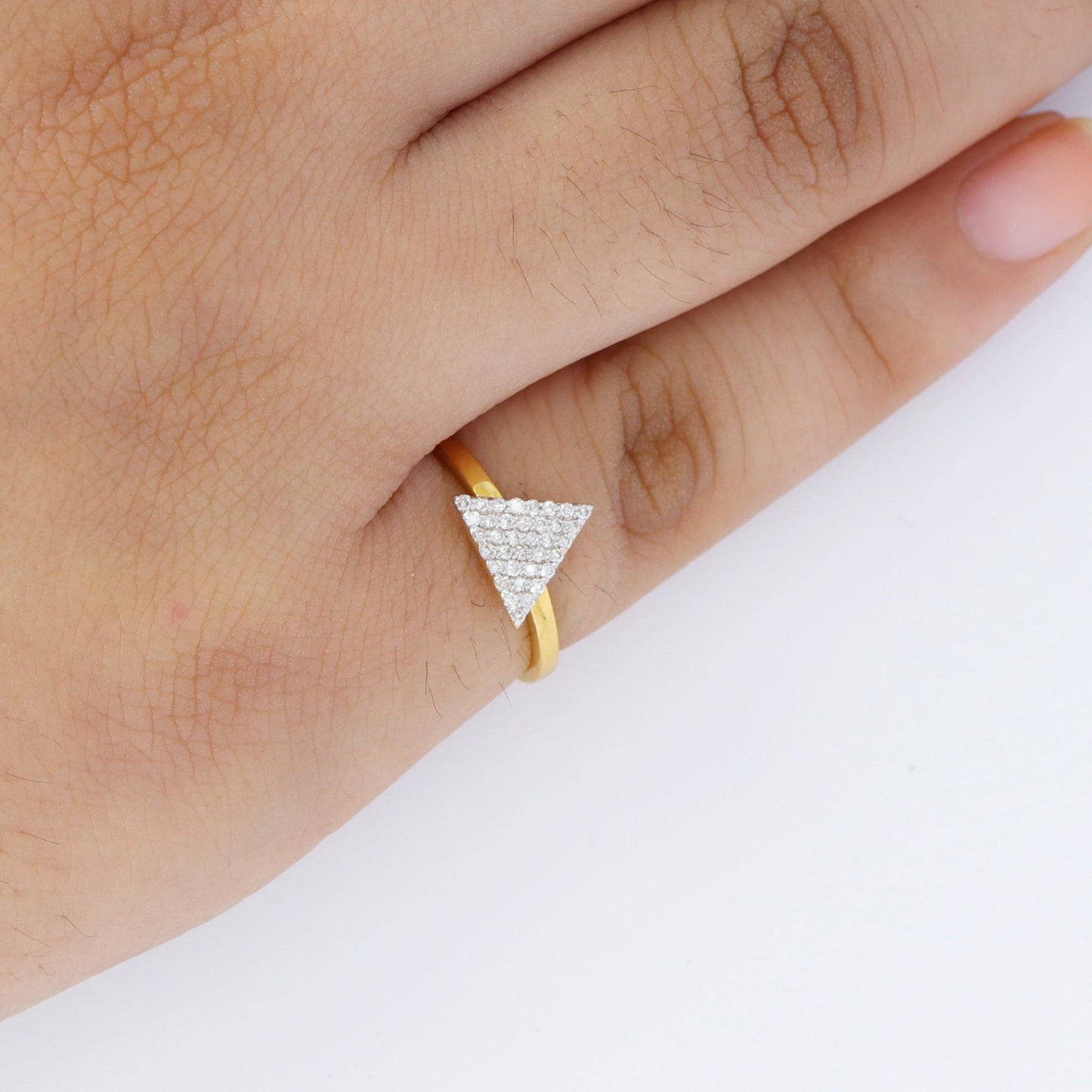 Triangle Shape Ring 18K Gold
