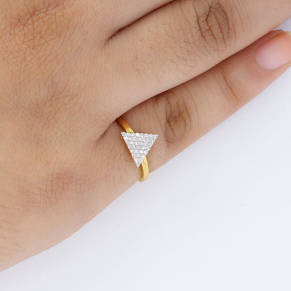 Triangle Shape Ring 18K Gold