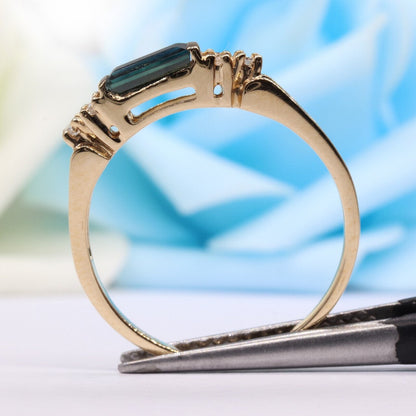 Blue Sapphire Ring 14K Gold