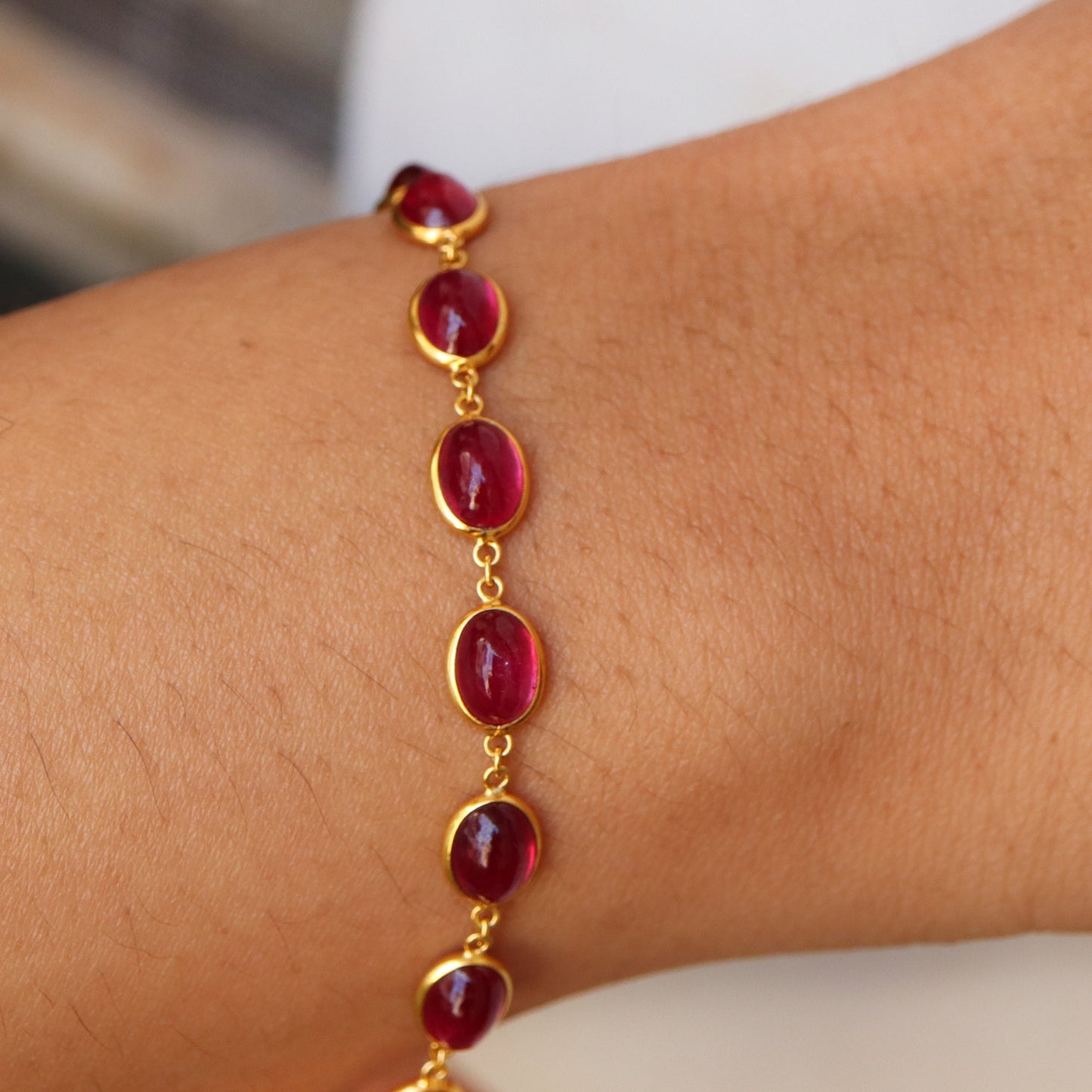 Ruby Necklace 18K Gold