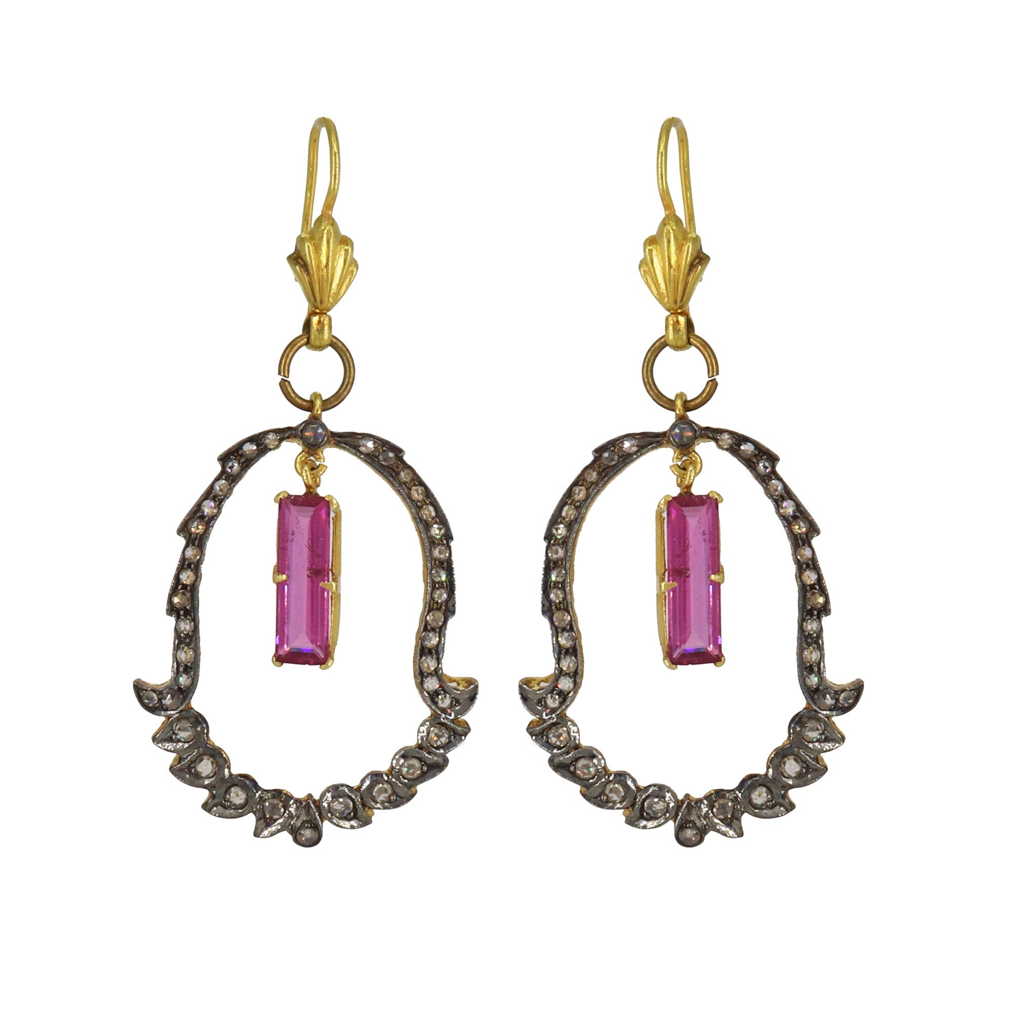 Pink Tourmaline Earring