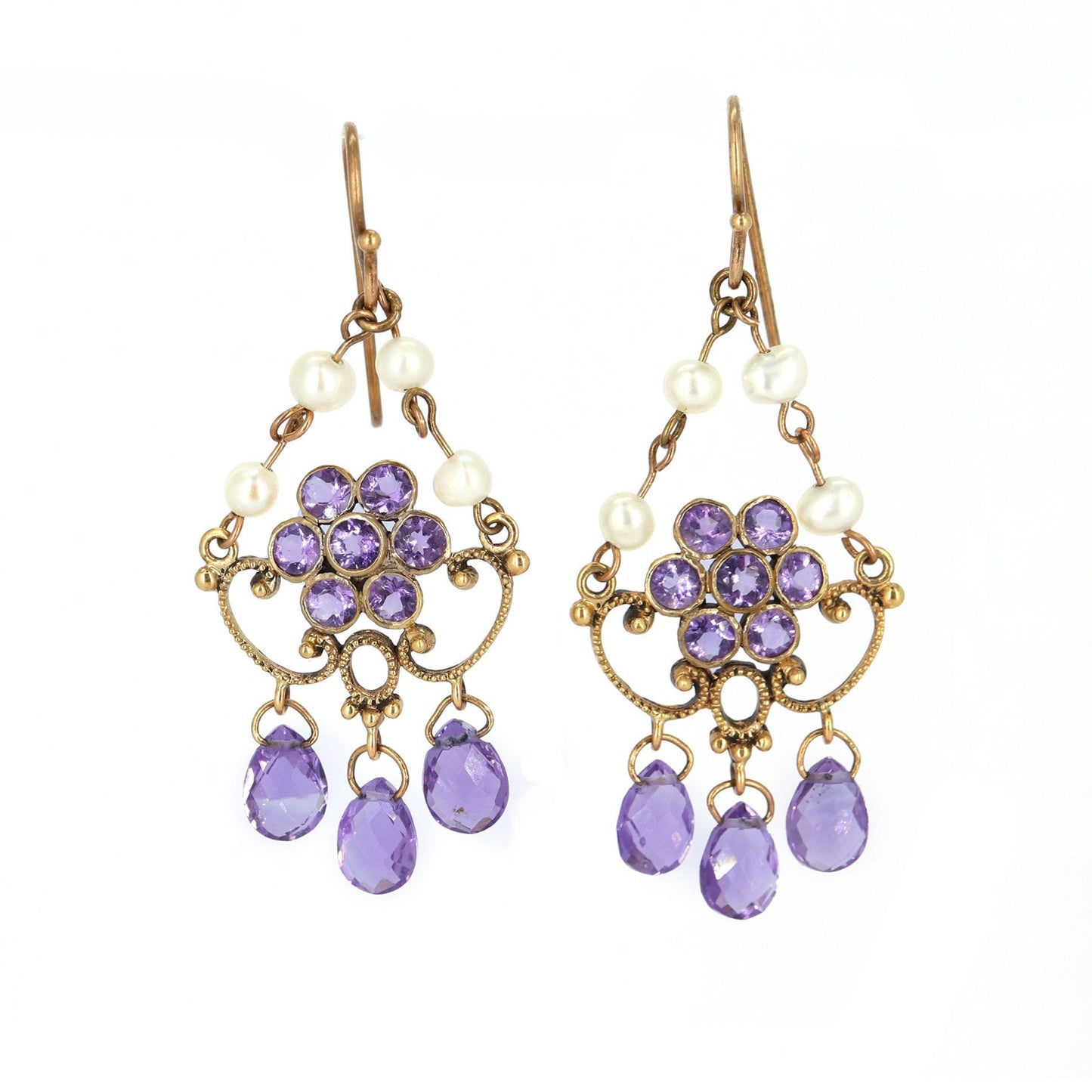 Chandalier 9K Yellow Earring Gold