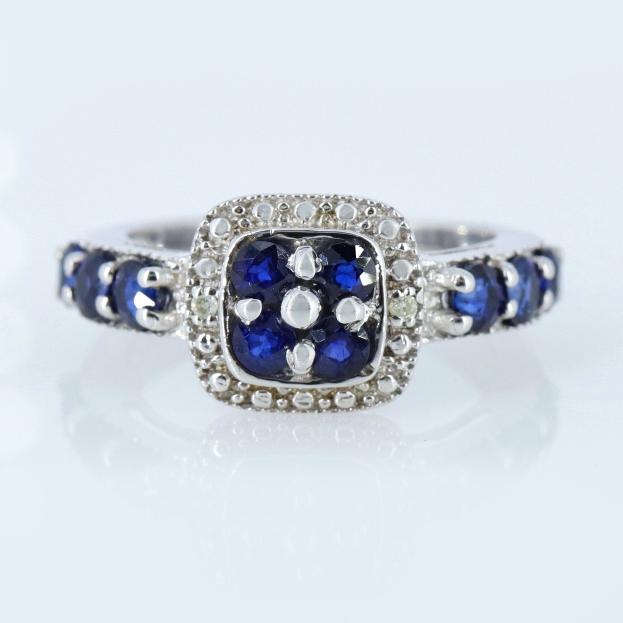 Blue Sapphire Ring Silver