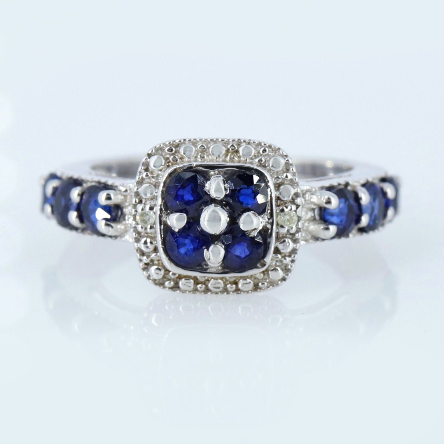 Blue Sapphire Ring Silver