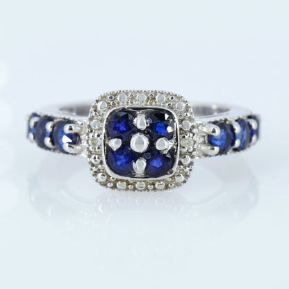 Blue Sapphire Ring Silver