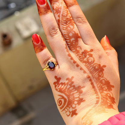 Garnet Ring 18K Gold
