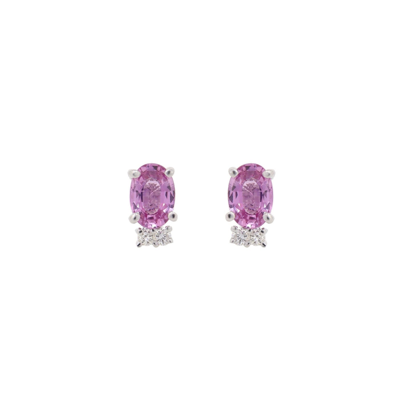 Pink Sapphire Earring 14K Gold