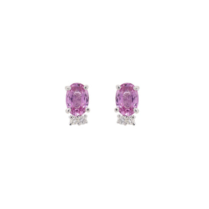 Pink Sapphire Earring 14K Gold
