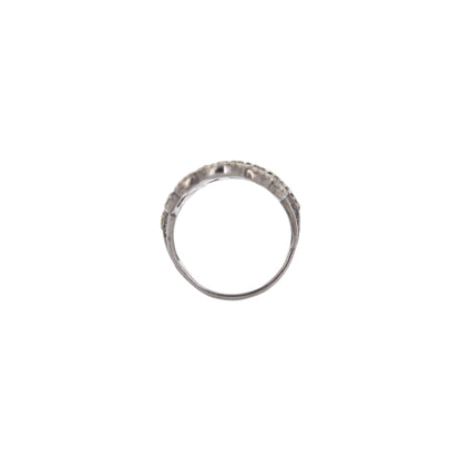 Pave Filigree Women'S Ring Silver
