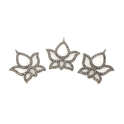 Sterling Lotus Charm 925 Charm Jewelry Making Supplies Bracelet Silver