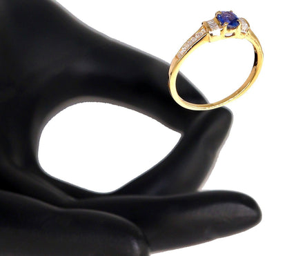 Beautiful Blue Sapphire Ring 14K Gold