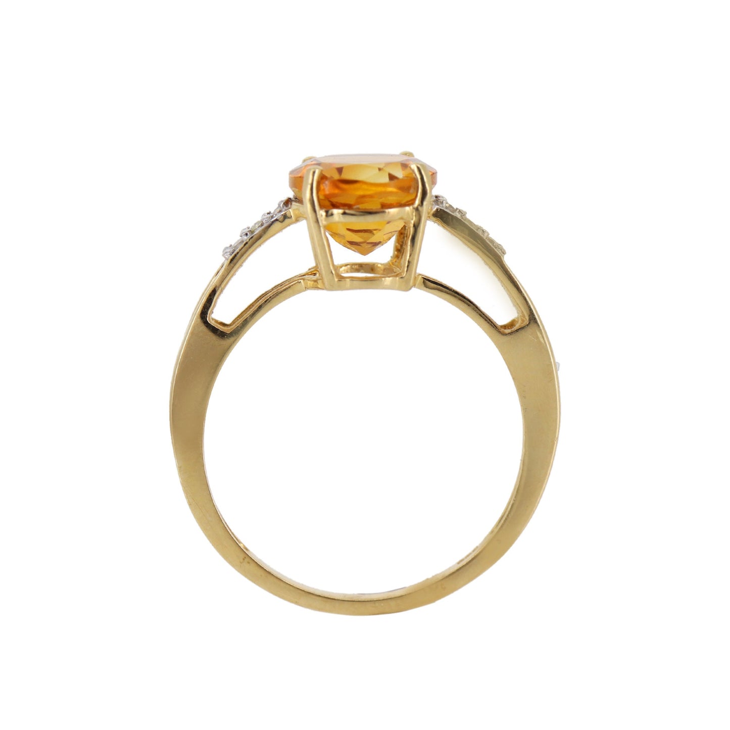 Vintage Yellow Citrine Ring 14K Gold