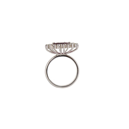 Rubellite Ring Silver