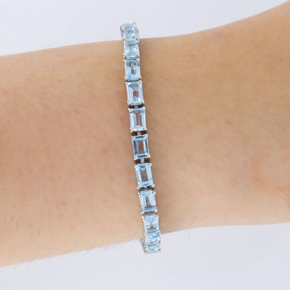 Blue Topaz Bracelet Silver