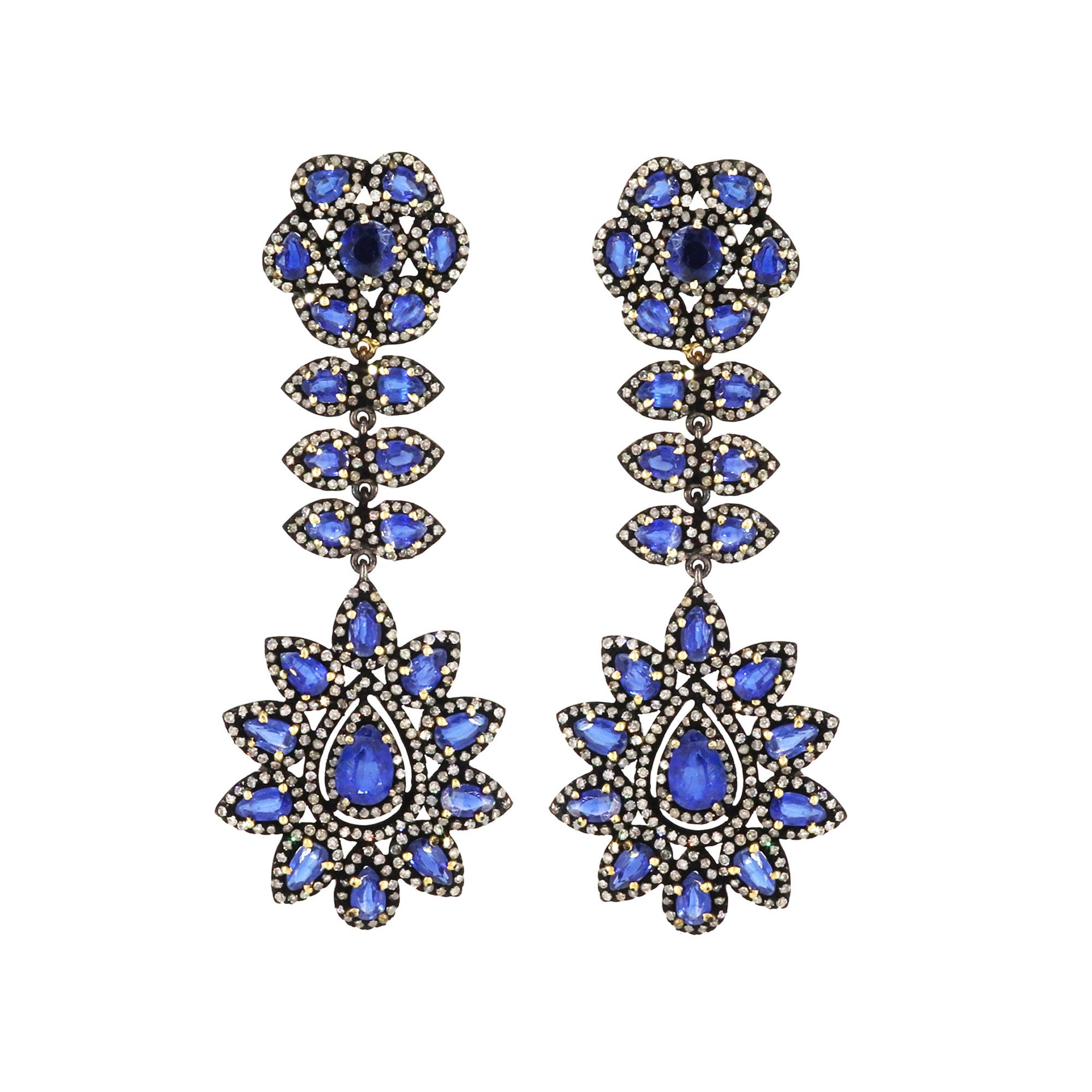 Vintage Replica Inspired Jewellery Taurus Blue Kyanite Earring