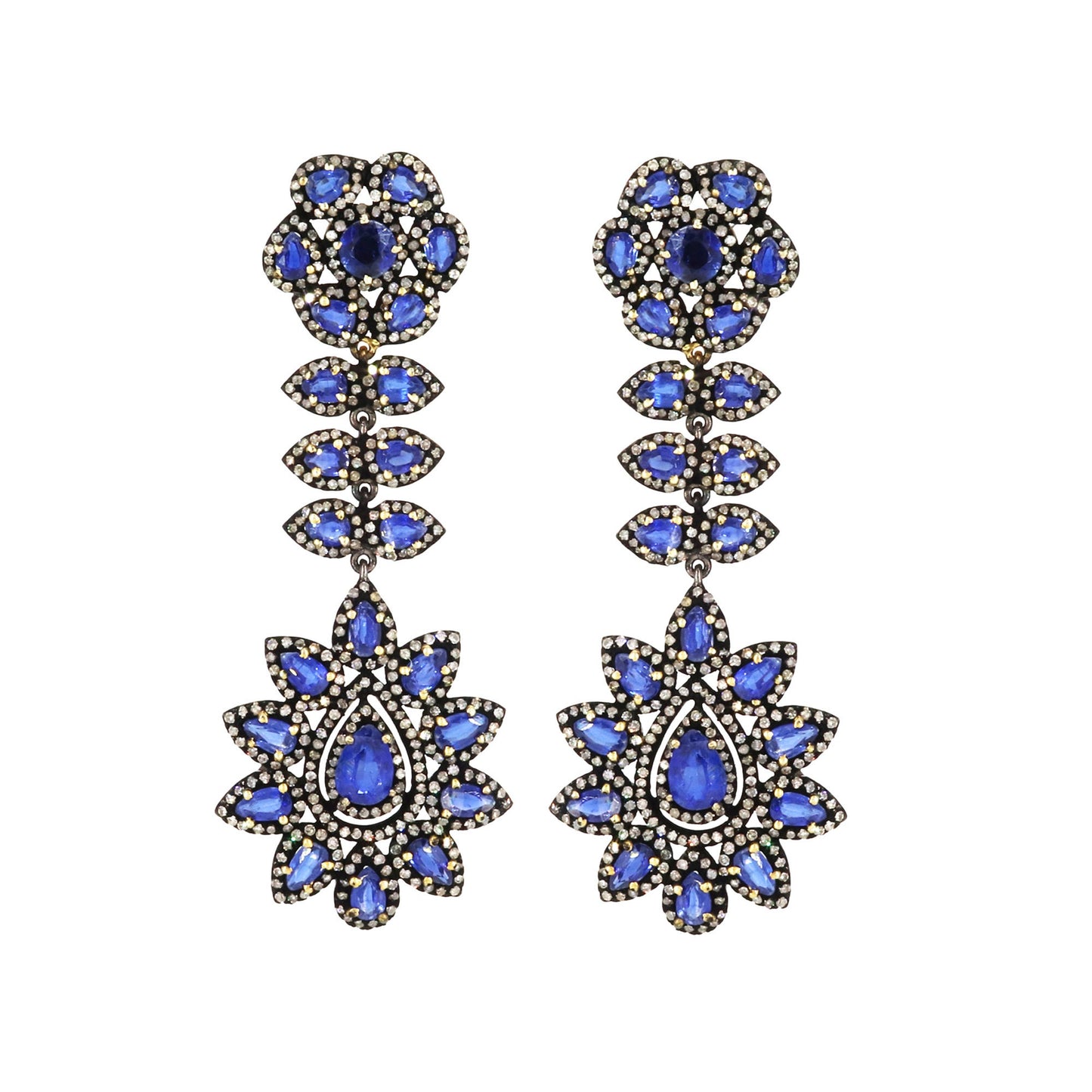Vintage Replica Inspired Jewellery Taurus Blue Kyanite Earring