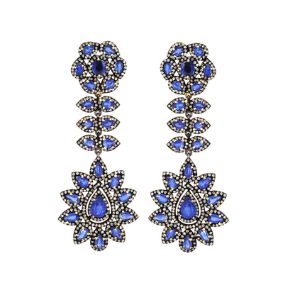 Vintage Replica Inspired Jewellery Taurus Blue Kyanite Earring