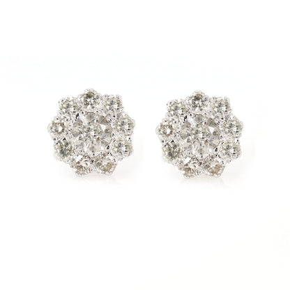 Solitaire Studs/ Pave Stud / Wedding Earring 18K Gold