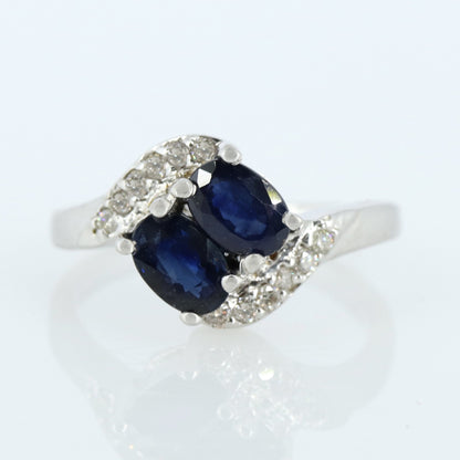Classic Blue Sapphire Ring Silver